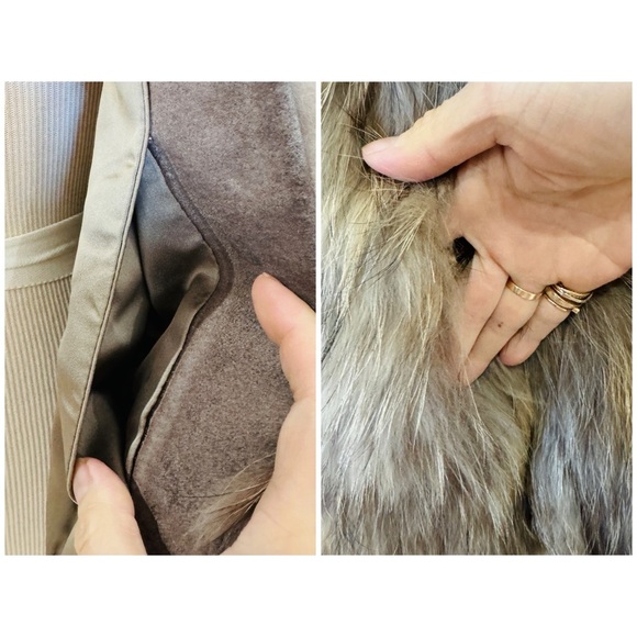 Vintage luxurious Genuine Fur Coat in shades of brown tan and cream - Picture 8 of 15